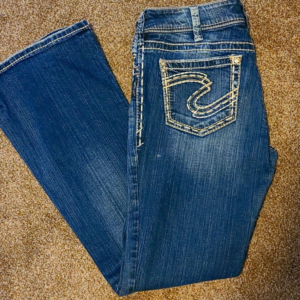 Womens Bootcut silver jeans